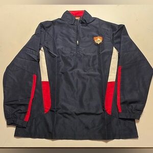 Cooperstown Dream Park Windbreaker Warmup 1/4 Zip Jacket Men's Size M Navy Blue
